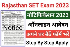Rajasthan SET Online Form 2023