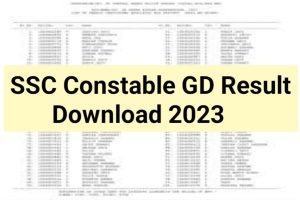 SSC Constable GD Result Out 2023