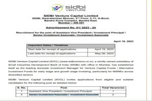 SIDBI AVP Recruitment 2023