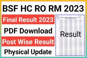 BSF Head Constable RO RM Final Result 2023