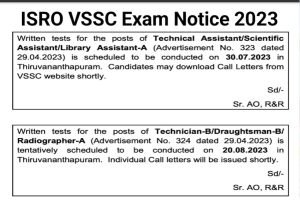 ISRO VSSC Exam Notification 2023