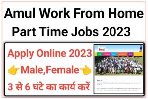 Work Form Home Jobs Amul Company 2023