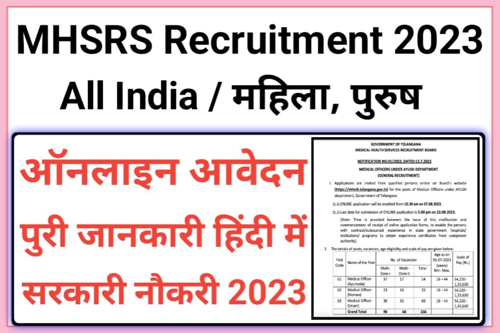 MHSRB Recruitment 2023