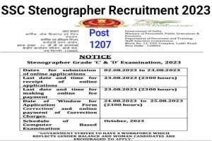 SSC Stenographer Recruitment 2023