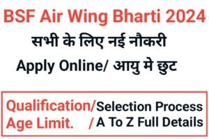 BSF Engineering and Air Wing Online Form 2024 