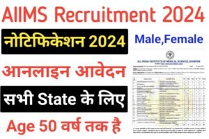 AIIMS Jodhpur SR Recruitment 2024