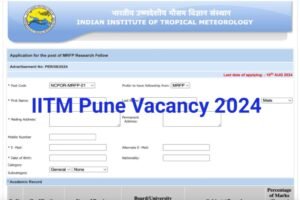 IITM Pune Recruitment 2024