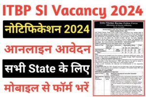 ITBP SI Hindi Translator Recruitment 2024