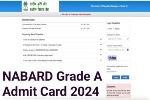 NABARD Grade A Admit Card Download 2024