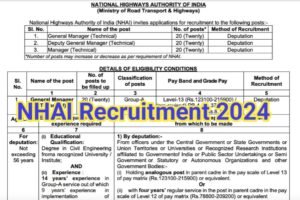 NHAI Manager Recruitment 2024