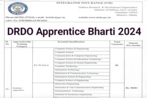 DRDO Apprentice Bharti 2024